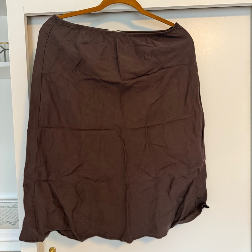 Chic Brown A-Line Skirt